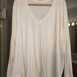 Universal Standard Cream V-Neck Top